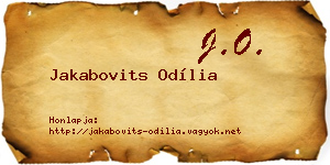 Jakabovits Odília névjegykártya